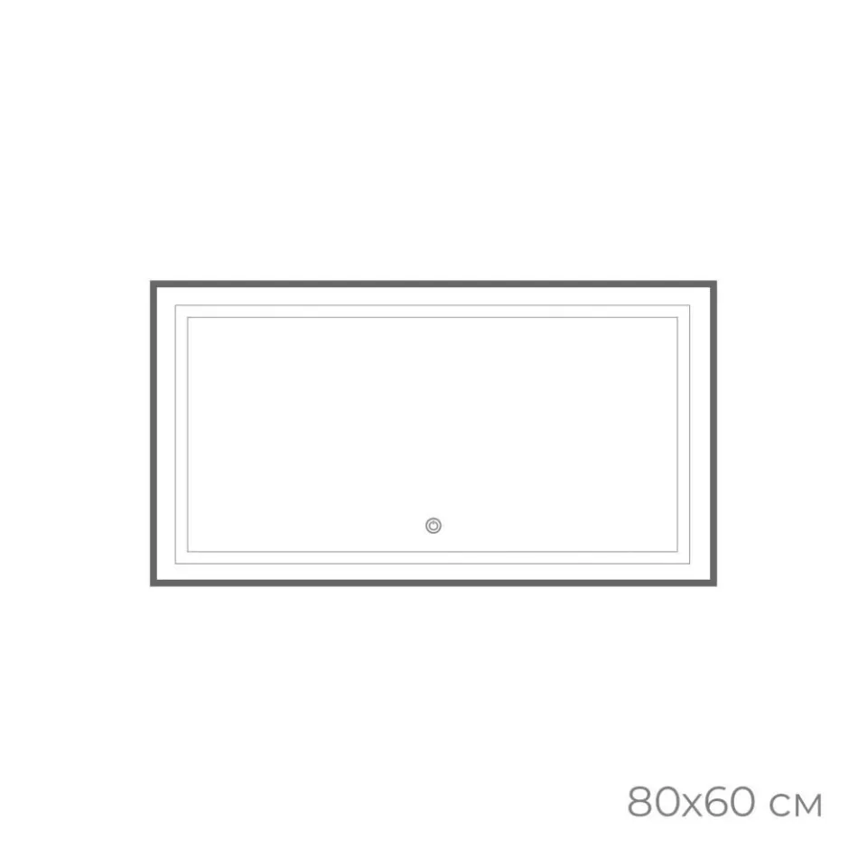 Зеркало Fixsen FX-2080F 80*60 с led-подсветкой графит