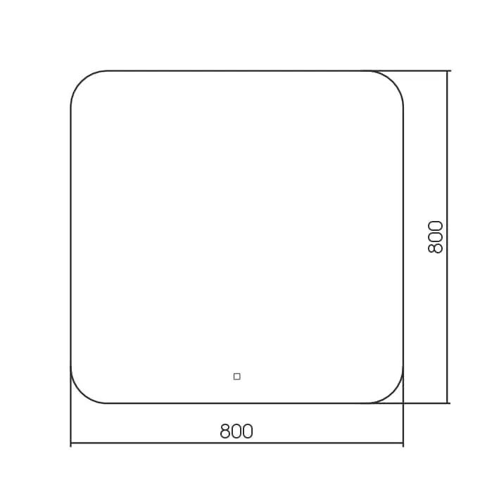 Зеркало Silver Mirrors Паллада 80*80 с Led-подсветкой сенсорный выключатель