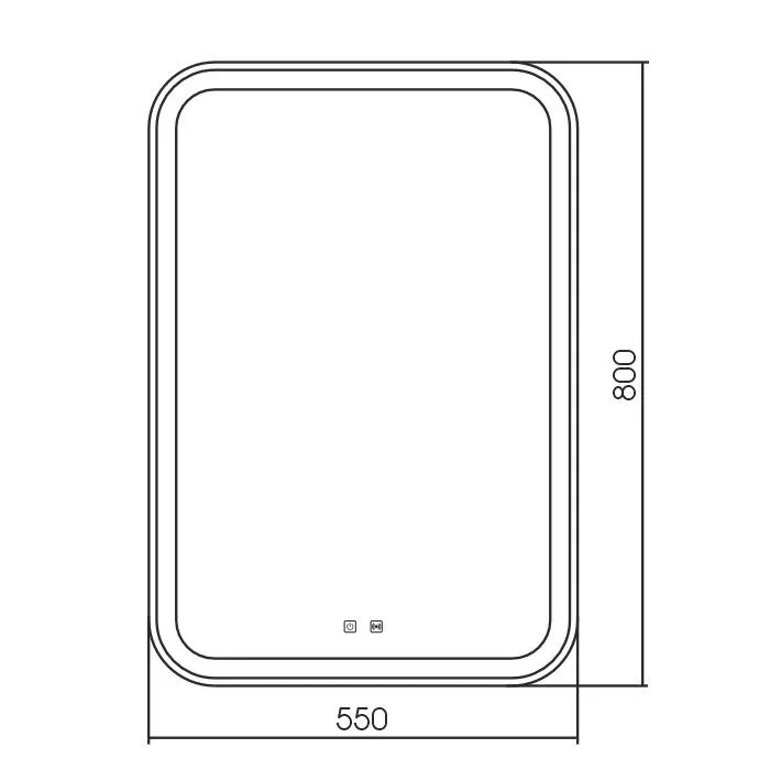 Зеркало Silver Mirrors Мальта-P 55*80 с Led-подсветкой датчик присутствия