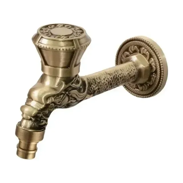 Кран сливной для бани и хаммама Bronze DE Luxe 21594/2 насадка - под шланг бронза