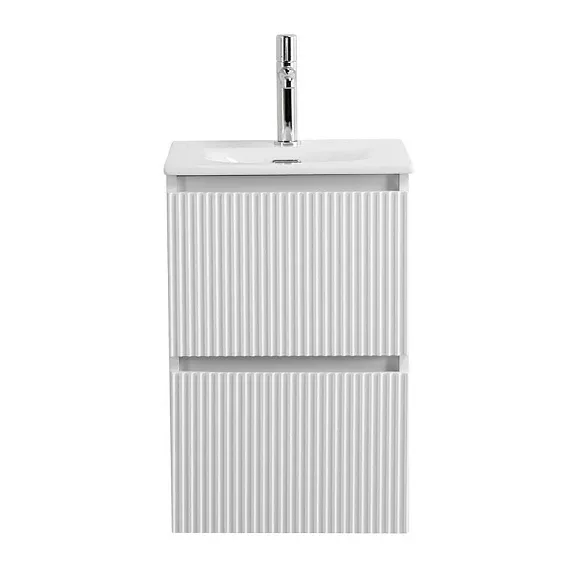 Тумба с раковиной BelBagno Uno-Mini 40 белый матовый