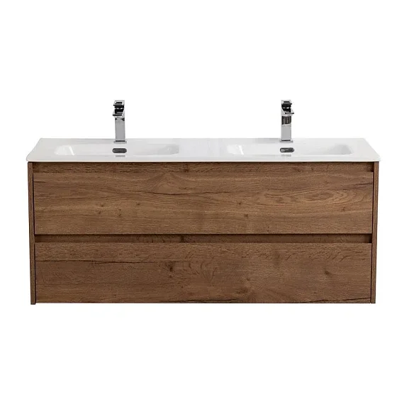 Тумба с раковиной BelBagno Крафт (Kraft) 120 с двумя ящиками табачный дуб