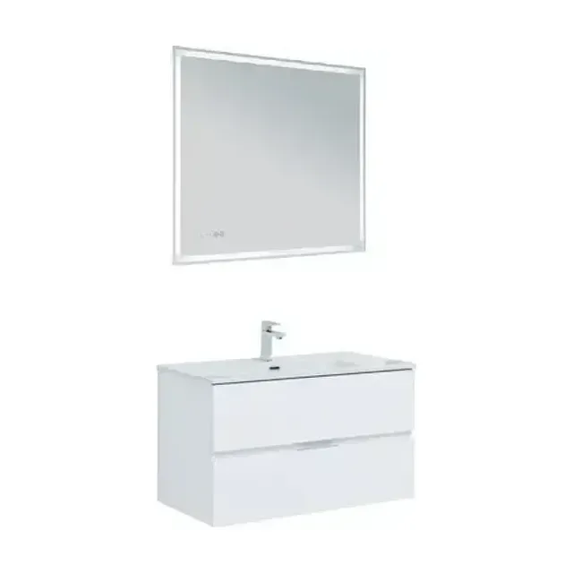 Комплект мебели Aquanet Алвита New 90 2 ящика, белый матовый