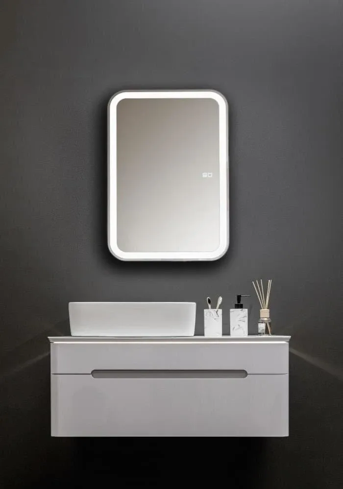Зеркало-шкаф Silver Mirrors Фиджи-2 60 Flip сенсорный выключатель с Led-подсветкой и антизапотеванием L/R