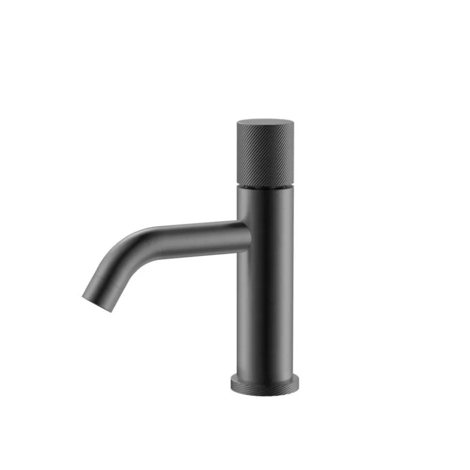 Смеситель Boheme Stick 121-GM.4 для раковины графит ручка Spirale