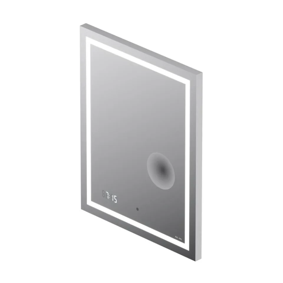 Зеркало AM.PM Gem 55 с Led подсветкой, часами и косметическим зеркалом