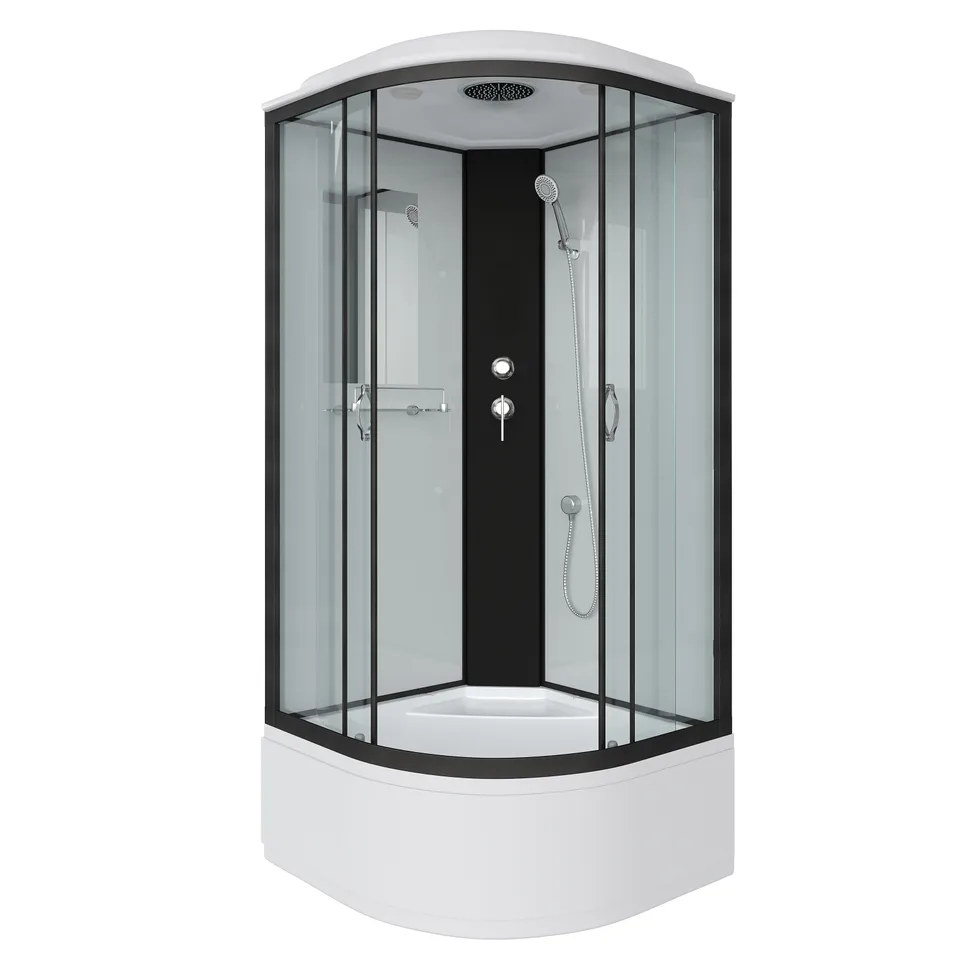 Душевая кабина Niagara Classic NG-6709-14 (100х100х215) высокий поддон(40см),черный,стекло прозрачное,4 места