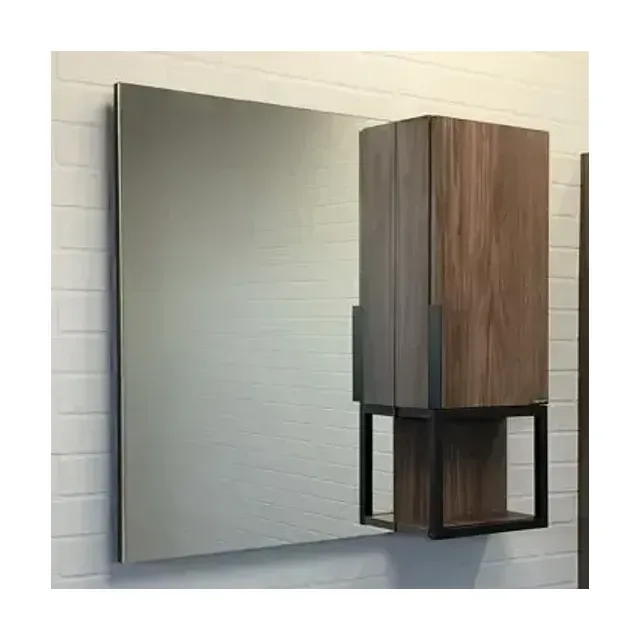 Зеркало-шкаф Comforty Равенна Лофт 90 дуб темно-коричневый