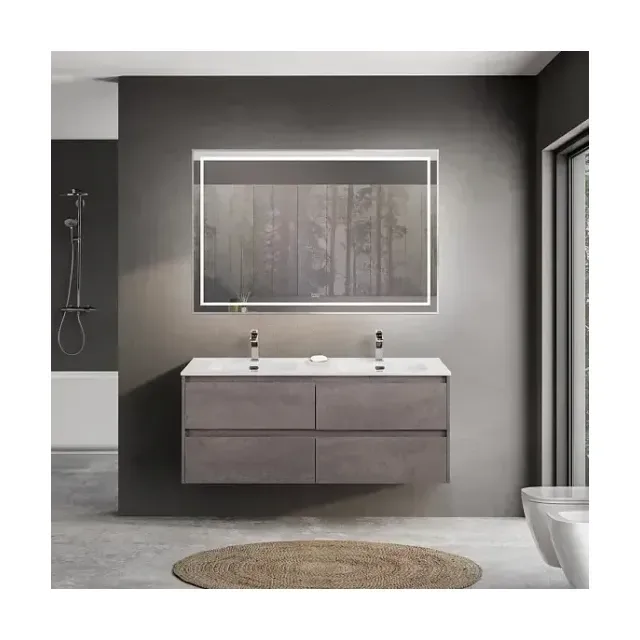 Комплект мебели BelBagno Крафт (Kraft) 120 с четырьмя ящиками серый цемент