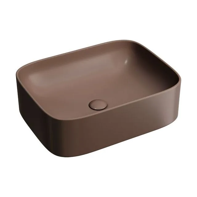 Раковина из сантехнического фарфора Ceramica Nova Элемент (Element) 51 см CN6052MDB накладная цвет темно-коричневый матовый