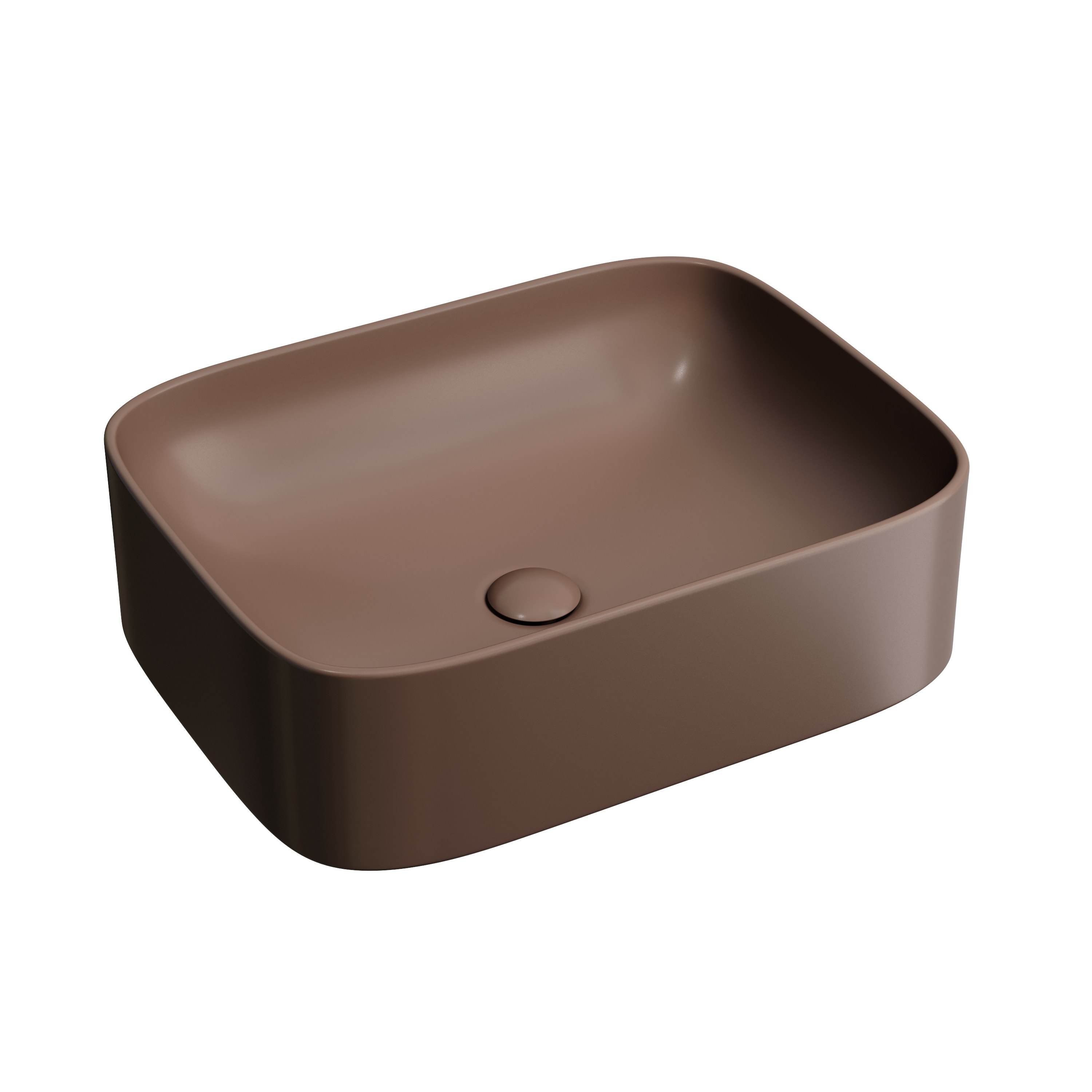 Раковина из сантехнического фарфора Ceramica Nova Элемент (Element) 51 см CN6052MDB накладная цвет темно-коричневый матовый
