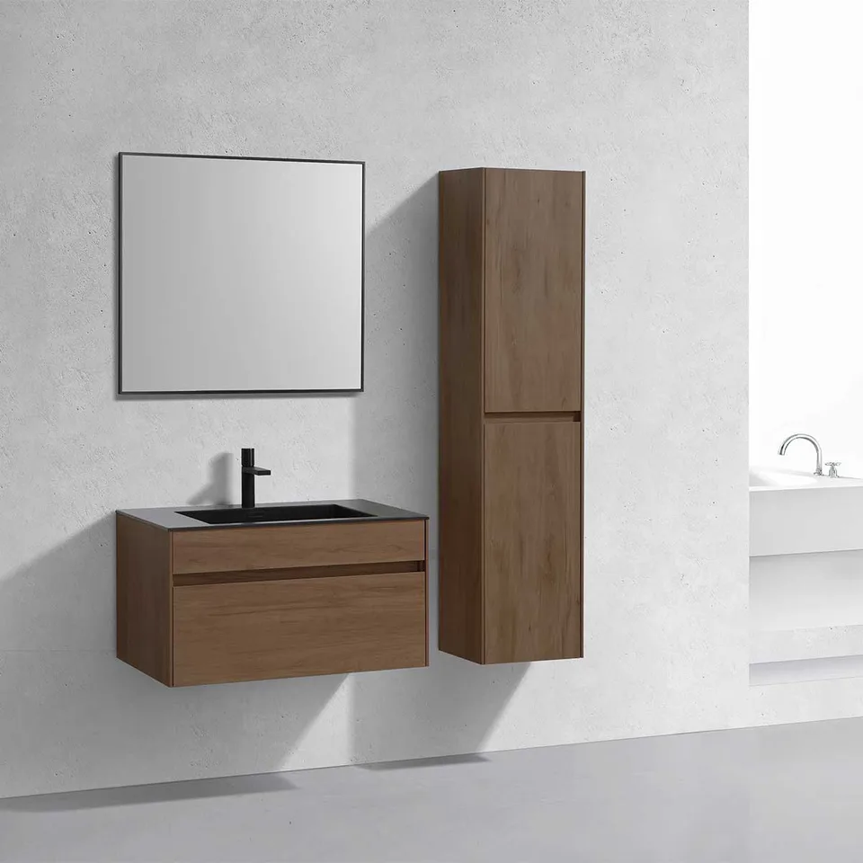 База под раковину Кьяра (Chiara) 800 подвесная, 1 выкатной ящик микролифт, T. Oak