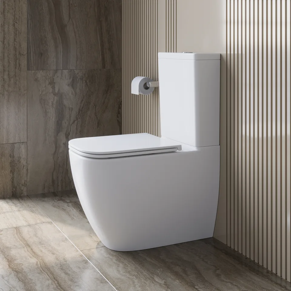 Унитаз-компакт безободковый со смывом TORNADO BelBagno LUCE-TOR BB2197CP-TOR/SC/BB2197T