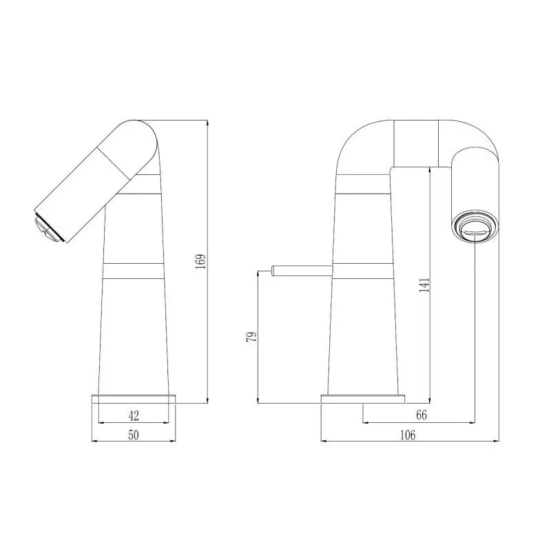 Смеситель Haiba HB10813-7 для раковины черный матовый