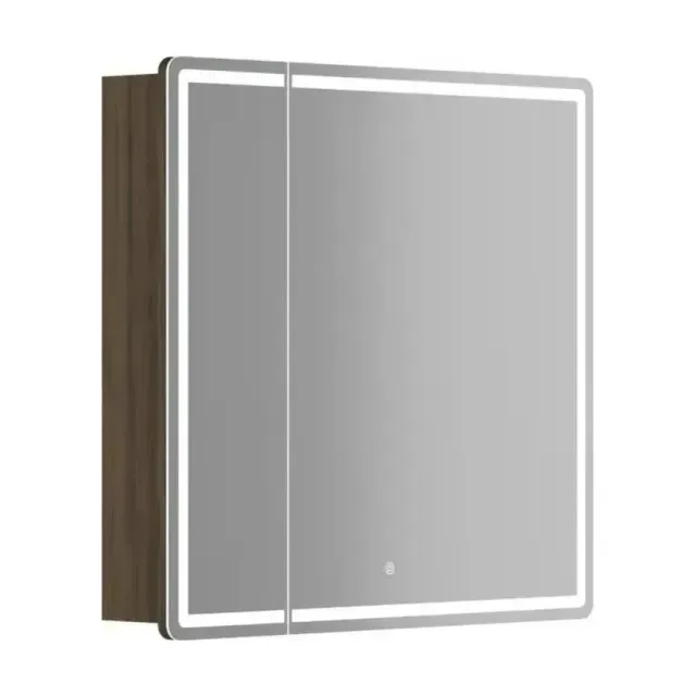 Зеркало-шкаф Sancos Mirror 79*74 с Led подсветкой дуб чарльстон