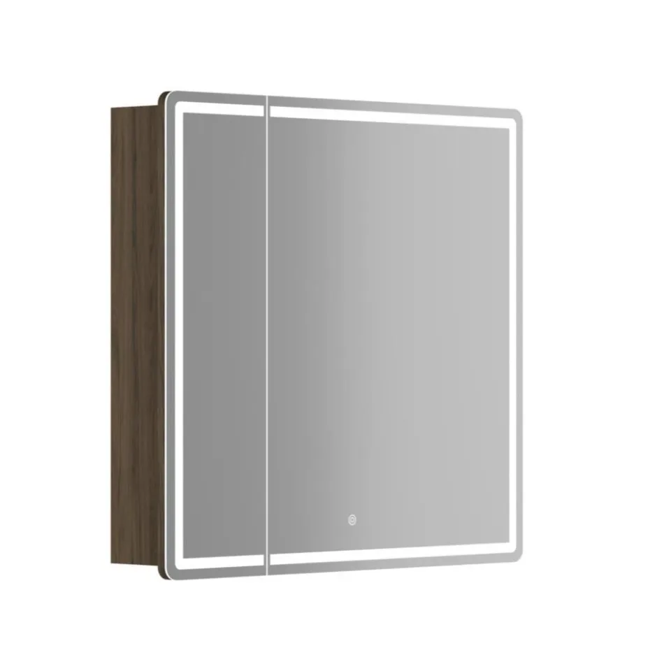 Зеркало-шкаф Sancos Mirror 79*74 с Led подсветкой дуб чарльстон