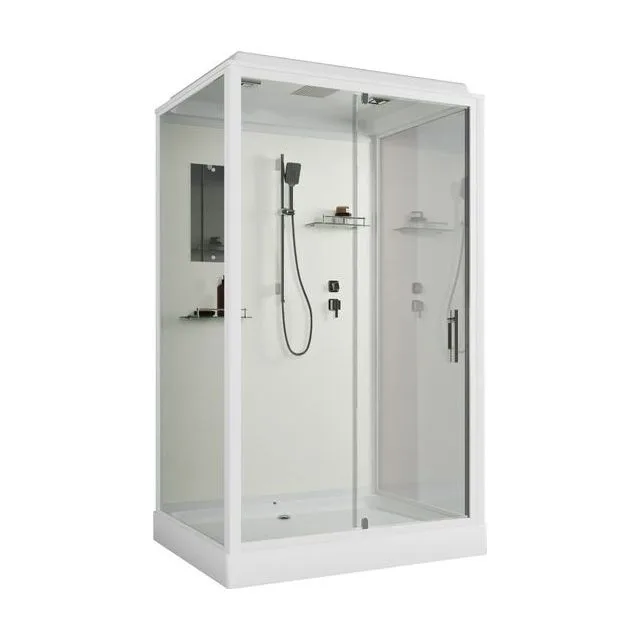 Душевая кабина Niagara Standart ST120/90/15Q (120х90х215) прямоугольник,поддон 15см,распашная,проф.белый