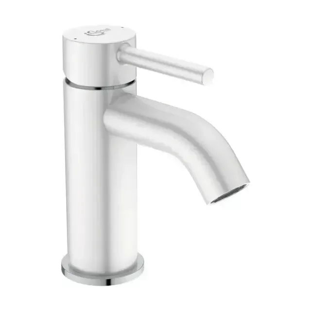 Смеситель Ideal Standard Ceraline BC203U5 для раковины с донным клапаном белый матовый/хром