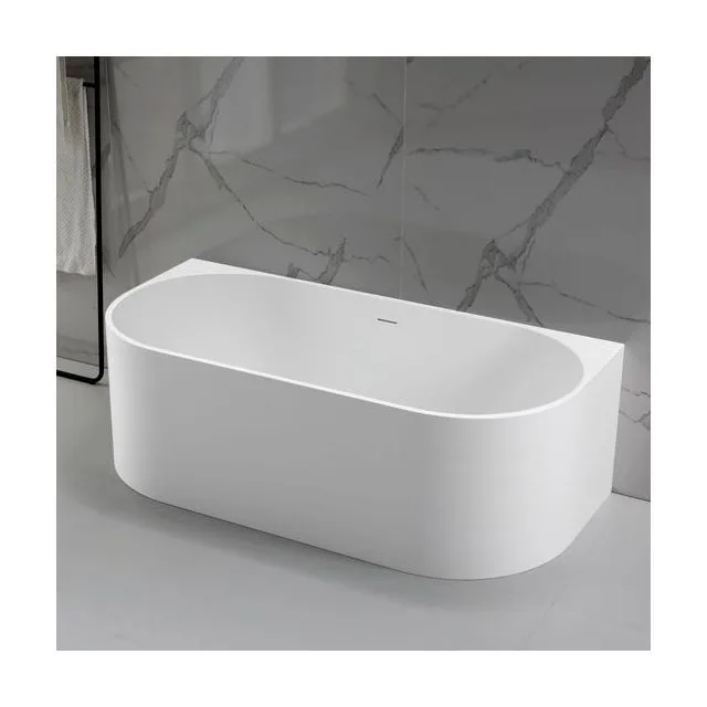 Ванна Vincea Солид Серфейс (Solid Surface) VBT-4S07-1700MW 170x80 пристенная овальная универсальная