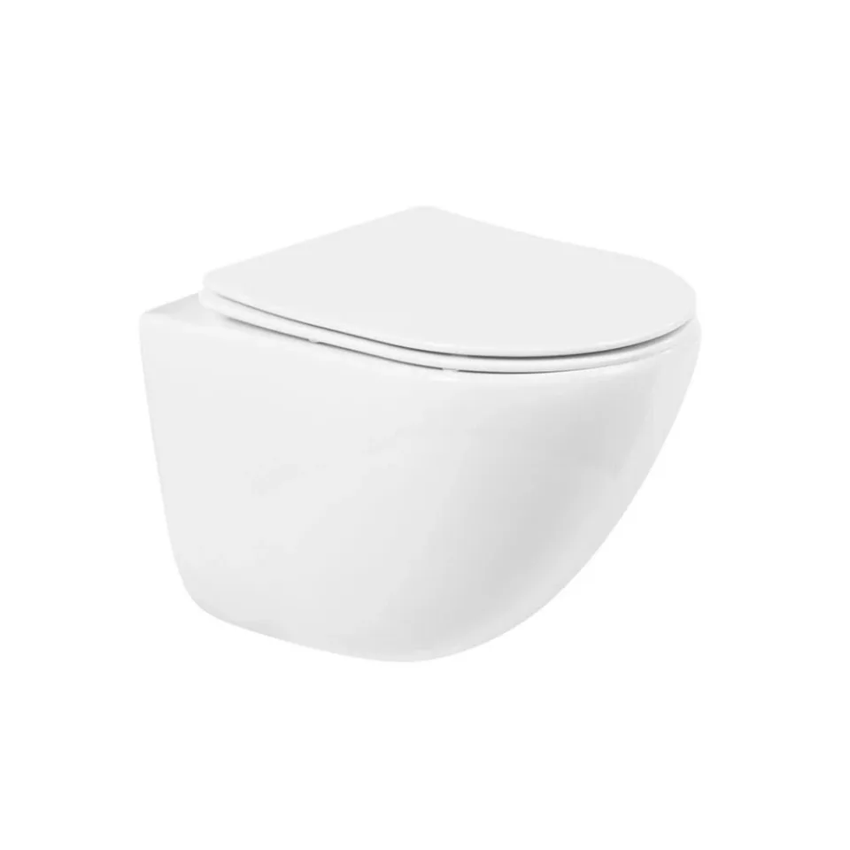 Подвесной унитаз BelBagno Аманда (Amanda) BB051CHR 36,5*50 безободковый с крышкой-сиденьем BB051SC