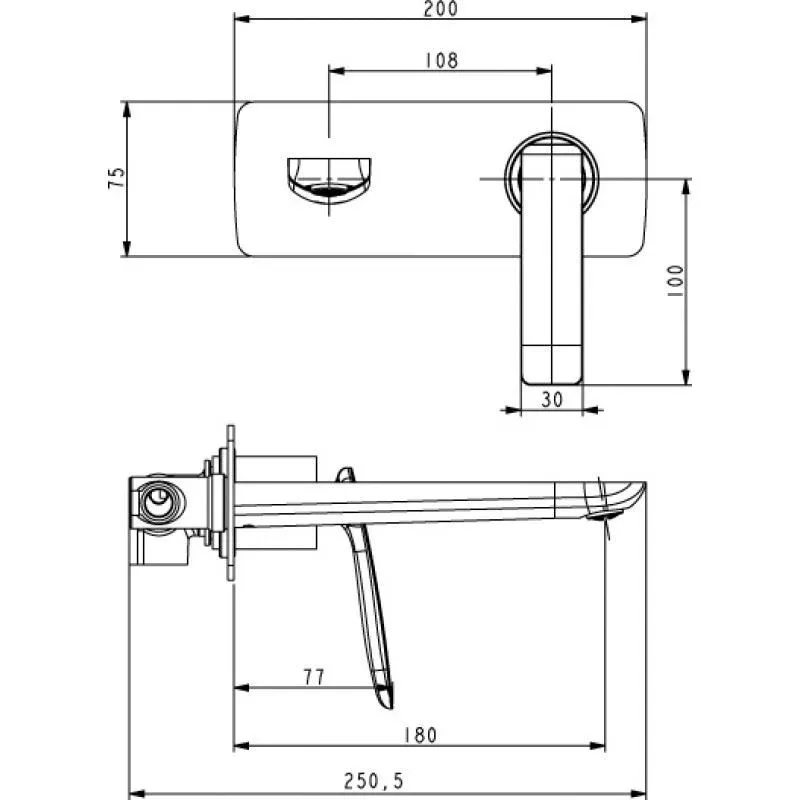 Смеситель Timo Helmi 4071/00-16SM для раковины скрытый монтаж chrome white