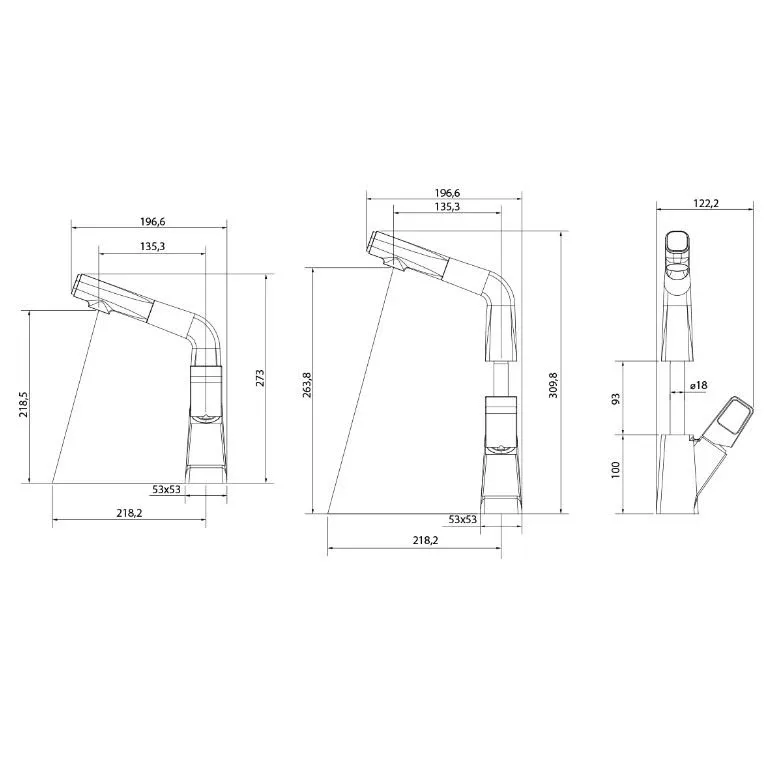 Смеситель Lemark Soul LM6008BL для кухни с выдвижным изливом черный
