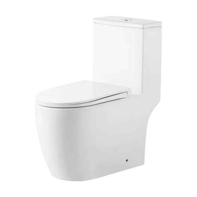 Унитаз напольный Grossman Classic GR-4484SQ (700х385х745) безободковый,белый,моноблок с тонкой крышкой,микролифт,смыв торнадо
