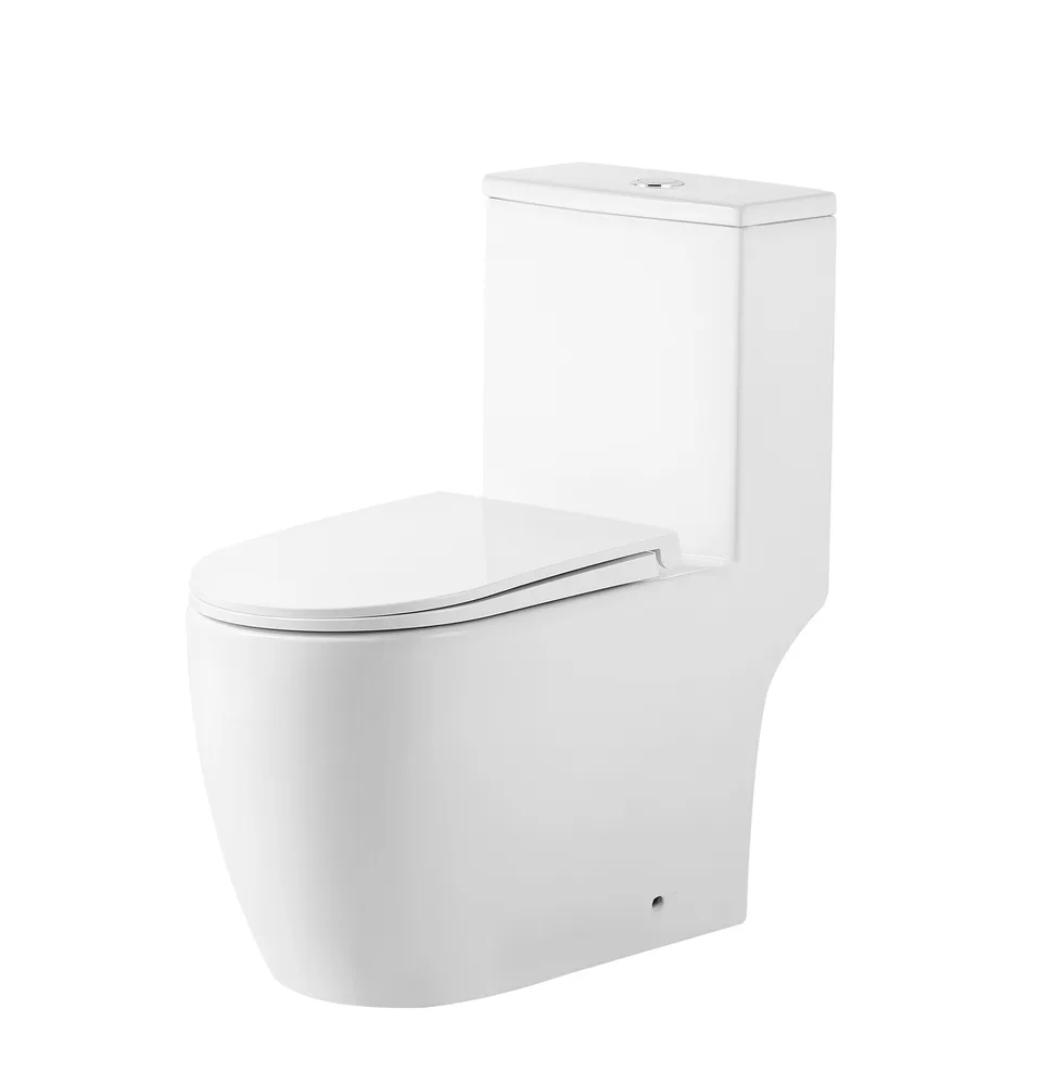 Унитаз напольный Grossman Classic GR-4484SQ (700х385х745) безободковый,белый,моноблок с тонкой крышкой,микролифт,смыв торнадо,1 мест