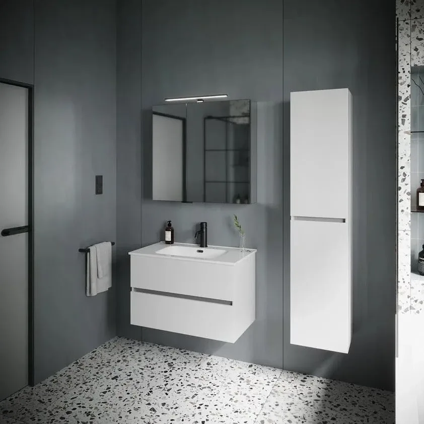 Тумба под раковину Sancos Urban 80 белая глянцевая