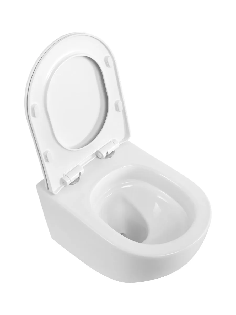 Унитаз подвесной безободковый с сиденьем и смывом TORNADO BelBagno MARINO-TOR BB7026CH-TOR/SC