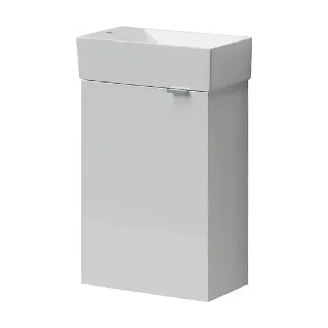 Тумба с раковиной Sancos Mini 35 белая глянцевая L