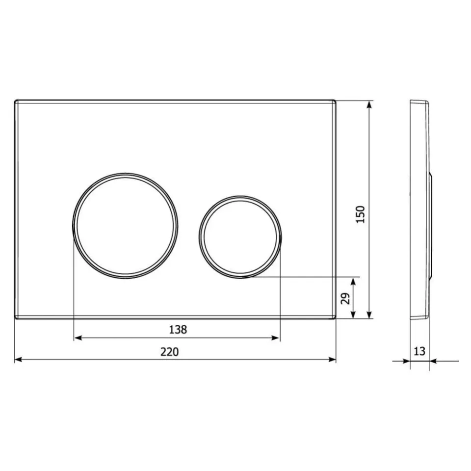 Инталляция для унитаза KKPol Economic ZSP/M400/0/K (350/ZPW/400-00-E0) 112*40*15,5 с кнопкой титан