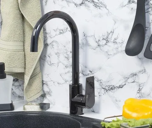 Смеситель WasserKRAFT Glan 6607 для кухни черный глянец