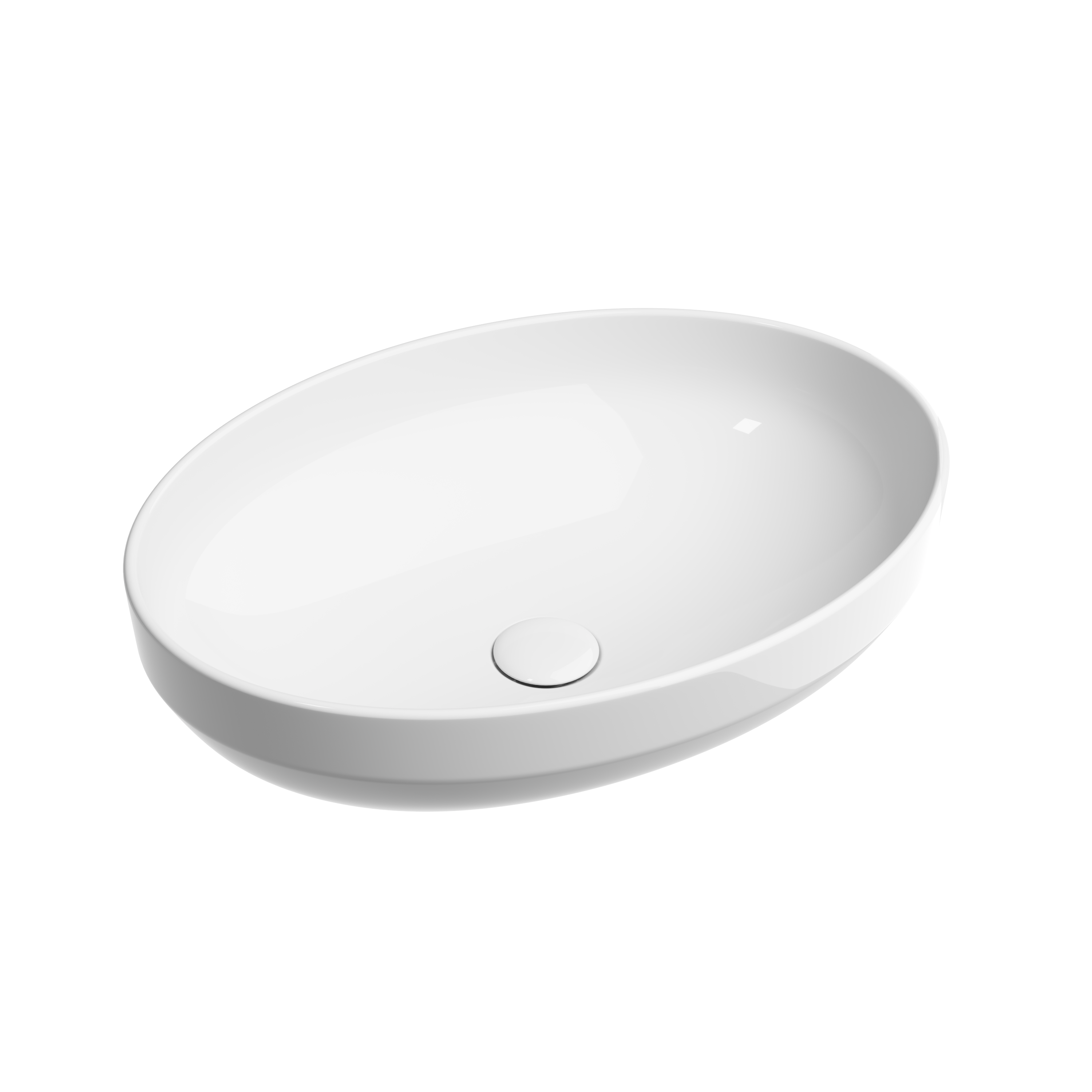 Раковина из сантехнического фарфора Ceramica Nova Элемент (Element) 50 см CN6056 накладная цвет белый