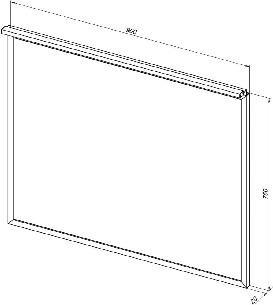 Зеркало Allen Brau Priority 1.31016.BB 90*75 с Led-подсветкой черный браш