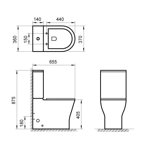 Унитаз-компакт BelBagno Аква (Acqua) BB340CPR безободковый,горизонтальный выпуск с крышкой-сиденьем BB2020-1SC