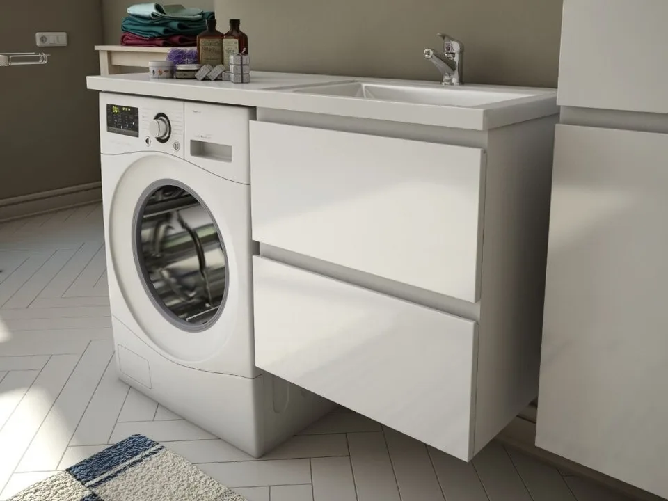 Тумба с раковиной подвесная 2 ящика Эстет Dallas Luxe 100 35 R ФР-00002314