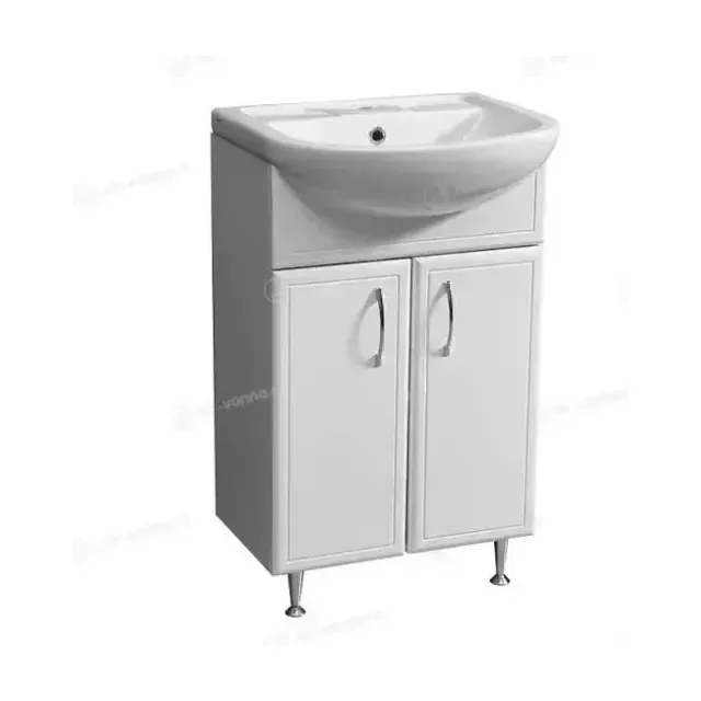 Тумба с раковиной Stella Polar Концепт 50 белый глянец