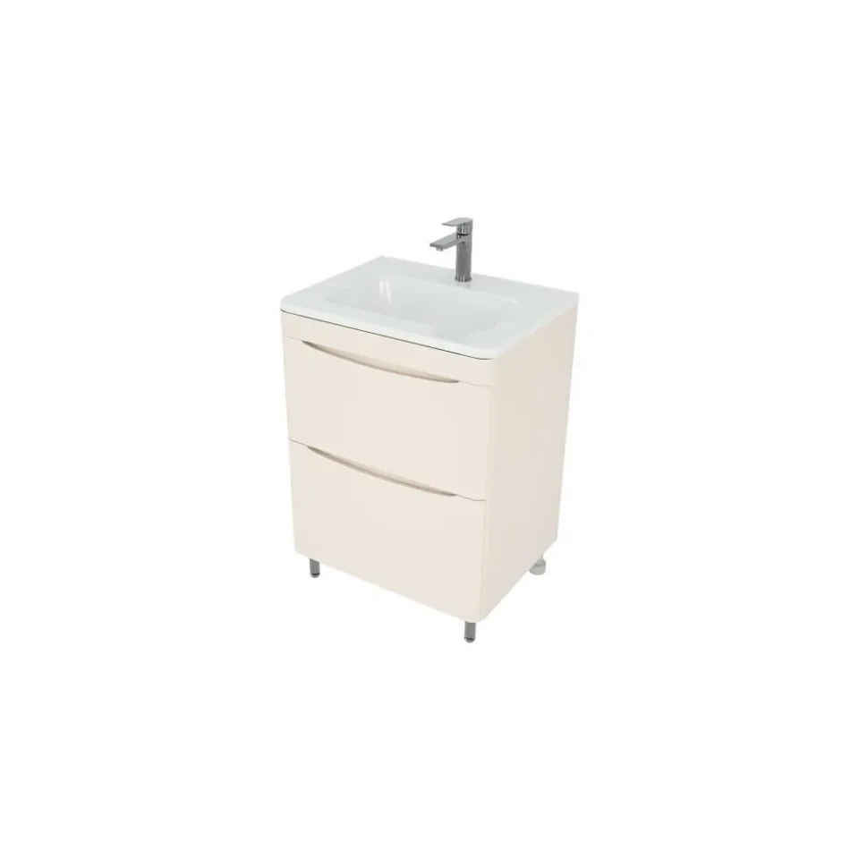 Тумба с раковиной Style Line Бергамо мини 60 напольная антискрейтч карамель