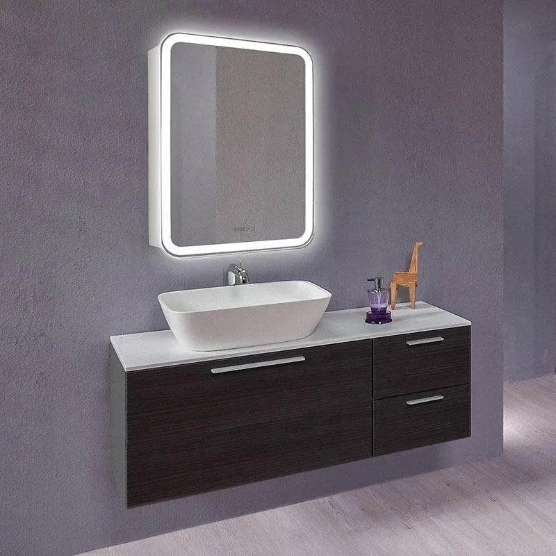 Зеркало-шкаф Silver Mirrors Фиджи 60 R сенсорный выключатель с Led-подсветкой и часами