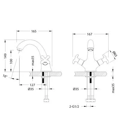 Смеситель Lemark Flora LM0106C для раковины
