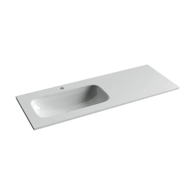 Раковина из сантехнического фарфора Ceramica Nova Грация (Grace) 121 см CN7020 накладная цвет белый