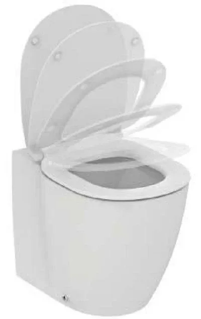 Приставной унитаз Ideal Standard Connect Aquablade 36,5*55 безободковый с крышкой-сиденьем микролифт Slim