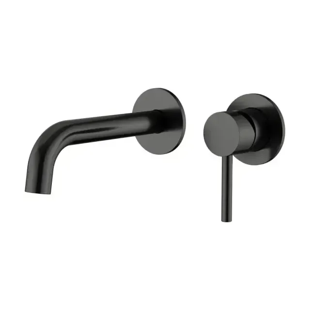 Смеситель Knotlor Затмение/Eclipse SS-25/GM для раковины скрытый монтаж вороненая сталь