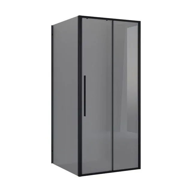 Душевое ограждение Niagara Nova NG-85-11TB-TB90-34 (110х90х195) прямоугольник,черный матовый,дверь раздвижная,стекло тонированное
