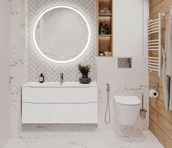 Комплект мебели BelBagno Этна (Etna-H60) 120 белый глянец