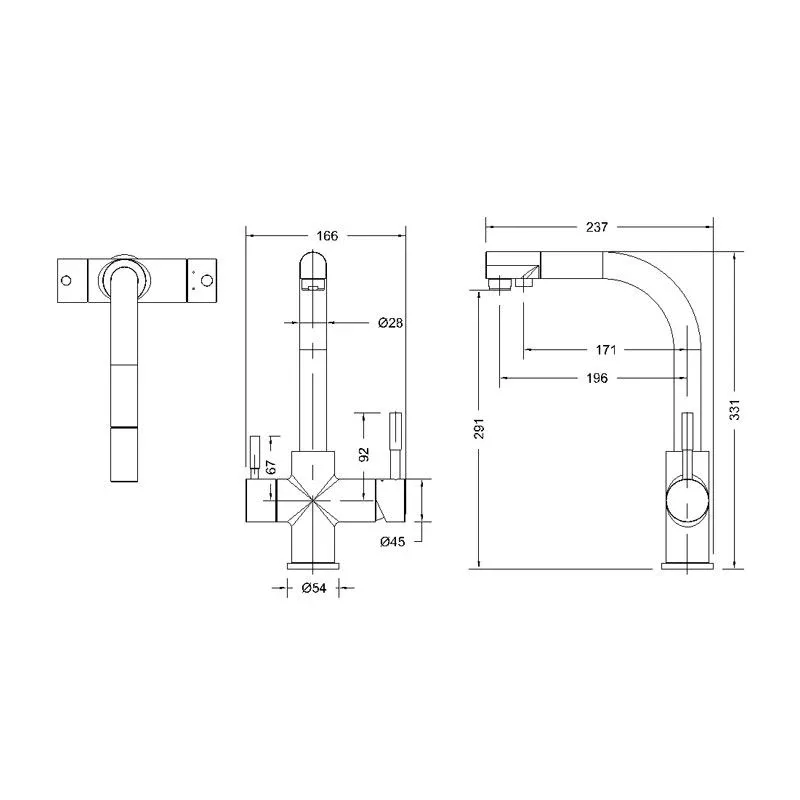 Смеситель Bravat Palace F729261CP-RUS для кухни с функцией подключения фильтра