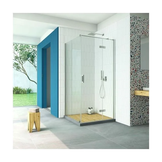 Душевое ограждение Vegas-Glass AFP-Fis Retta 100×120×199.5 см, никель, стекло прозрачное