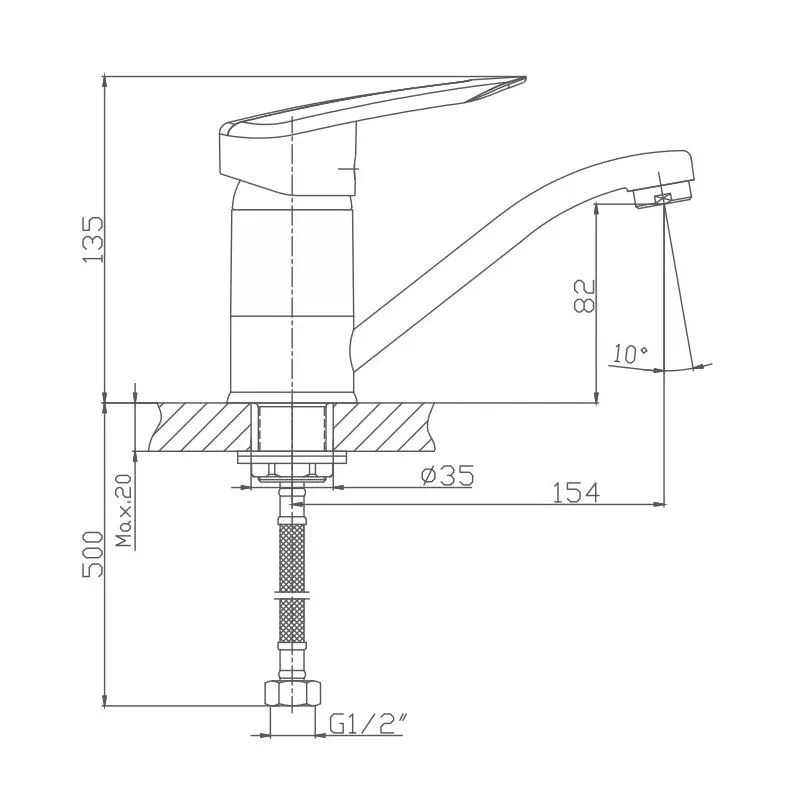 Смеситель Haiba HB4507-2 для кухни