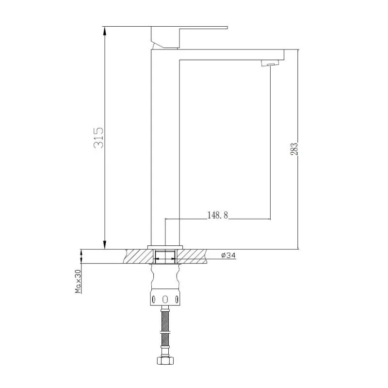 Смеситель Haiba HB11803-7 для раковины черный матовый